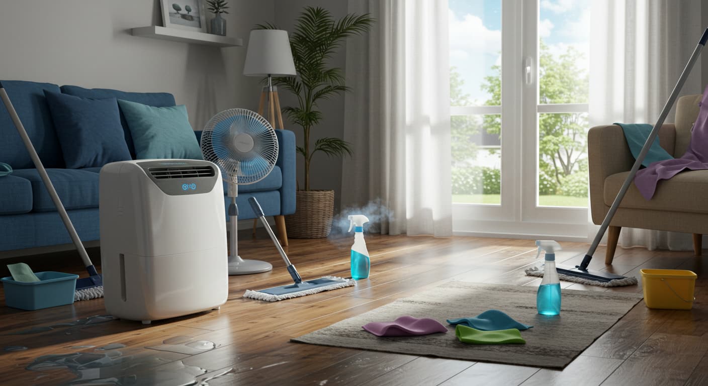 Khắc phục nhà ẩm ướt và mùi hôi sau cơn mưa lớn
