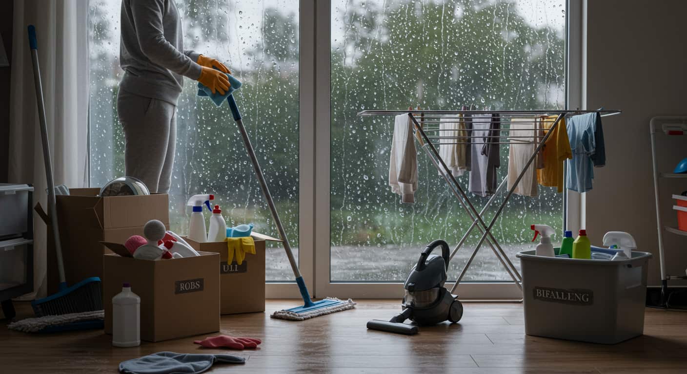 Cách dọn nhà hiệu quả khi trời mưa: ưu tiên những gì?