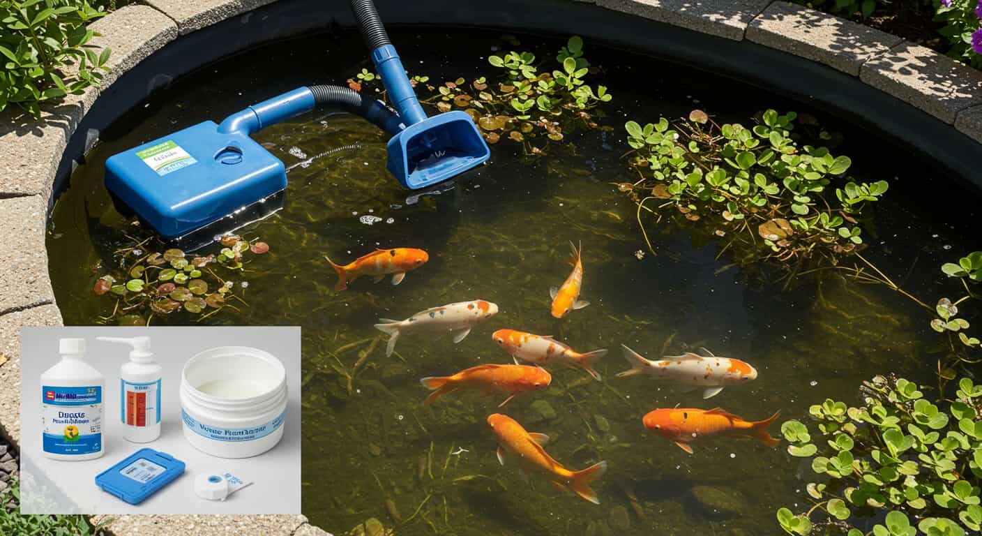 Vệ sinh hồ cá sân vườn: Xử lý nước và phòng bệnh cá cảnh