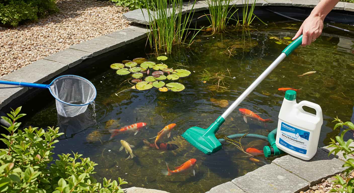 Mẹo nhỏ giúp làm sạch hồ cá sân vườn hiệu quả và tiết kiệm thời gian