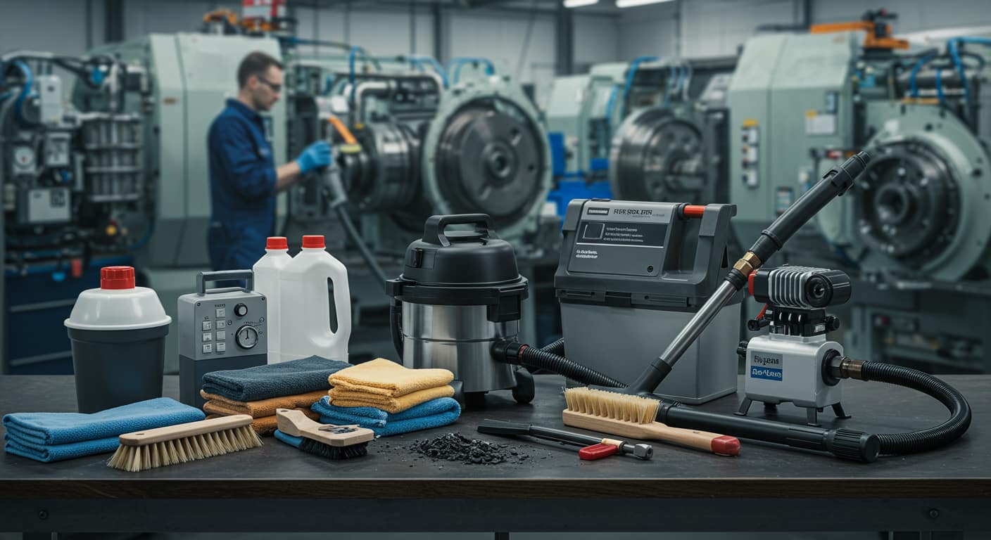 Thiết bị và dụng cụ cần thiết cho việc vệ sinh máy móc
