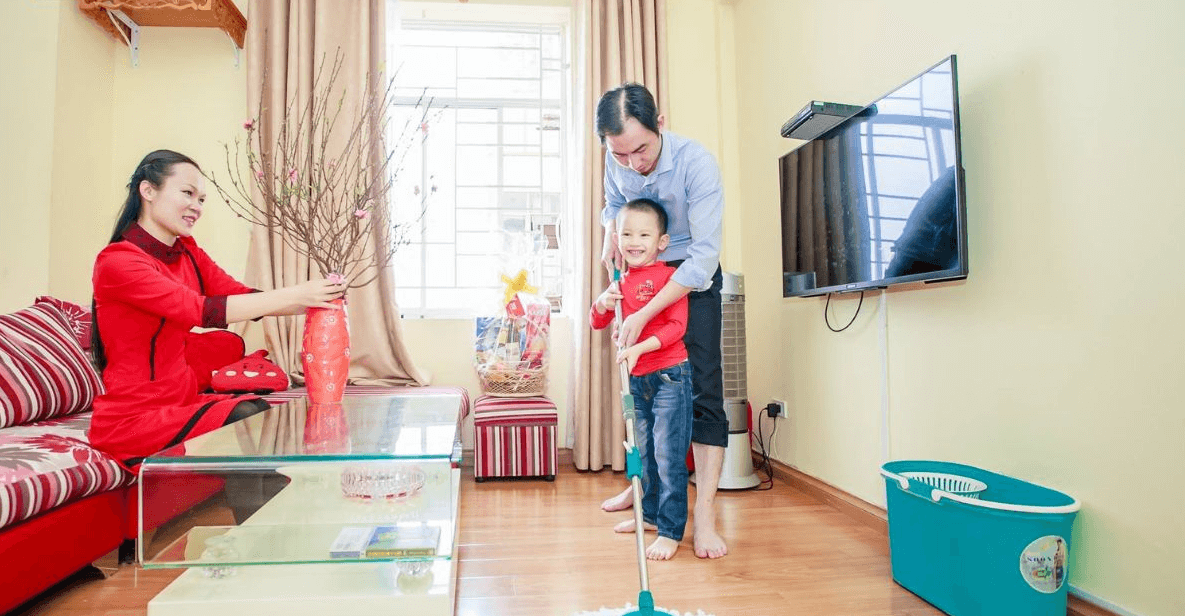 Dọn dẹp nhà cửa đón Tết Nguyên đán