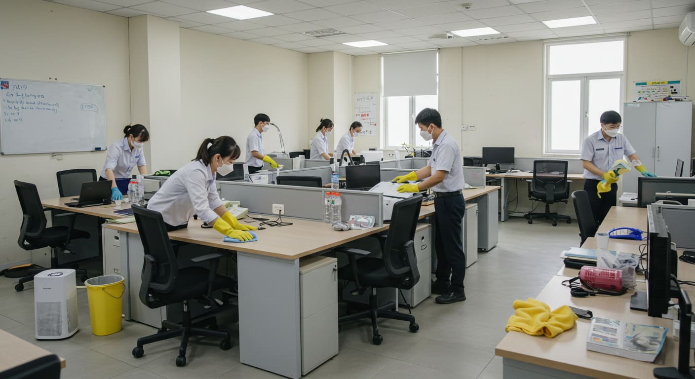 Các vấn đề thường gặp khi vệ sinh văn phòng và giải pháp