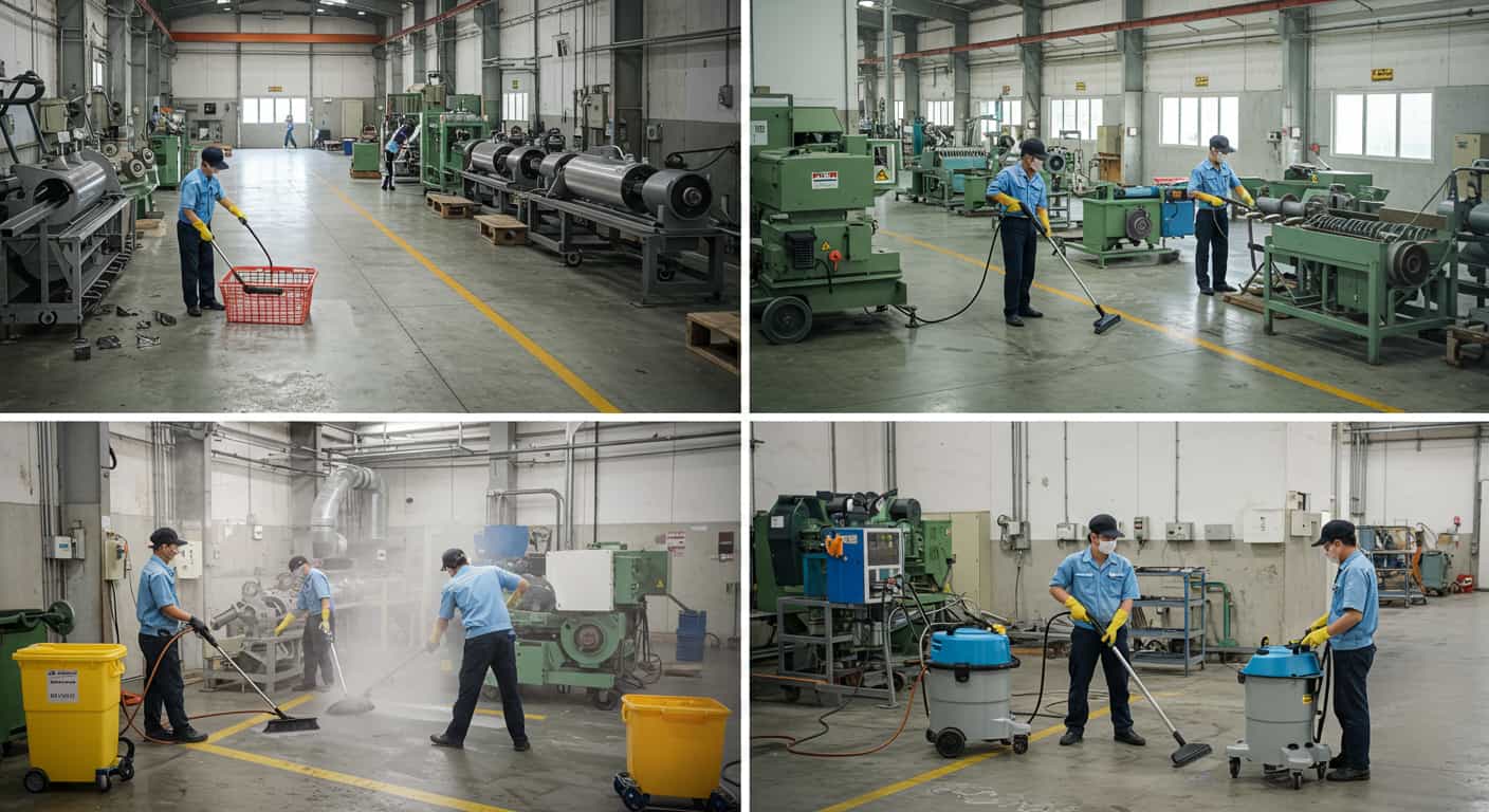 Các phương pháp vệ sinh công nghiệp phổ biến và hiệu quả