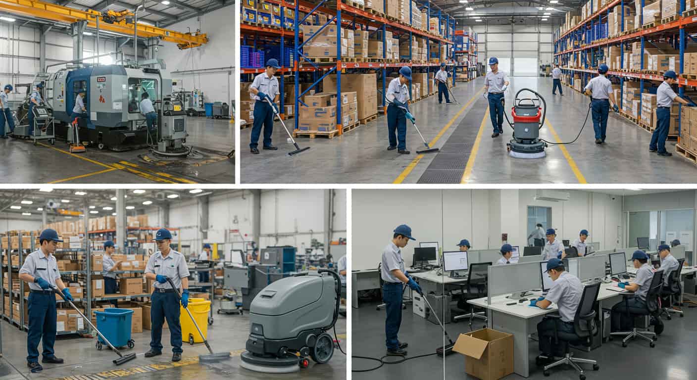 Quy trình vệ sinh công nghiệp cho các loại hình khác nhau